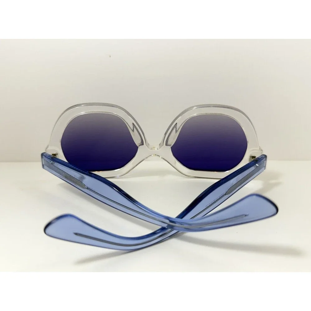 Vincent Chase VC S15126 Polarized Sunglasses Women's Clear Blue Frame Purple